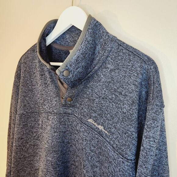 Eddie Bauer Radiator Fleece Snap-front Blue Pullover - Size XXL - Picture 3 of 6